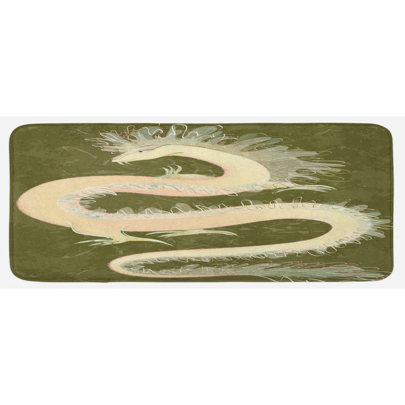 Tapis de cuisine dragon