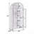 Modern Glass Wood Storage Cabinet - High Arched With Lamp, Retro-Style Wooden With Adjustable Partitions-772186598