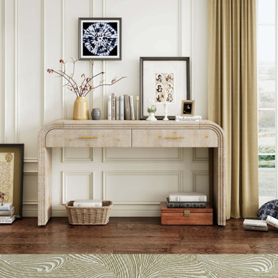 Console moderne, table de vestibule, table de vestibule avec deux tiroirs supérieurs