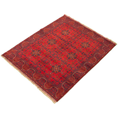 Allaina One-of-a-Kind 5' X 6'2" 2010s Wool Area Rug in Red