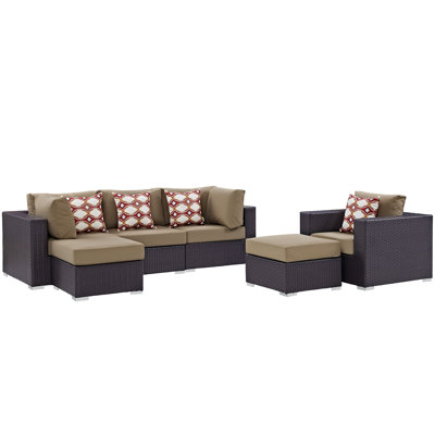 Ensemble modulaire d'extérieur 6 pièces Modway Convene