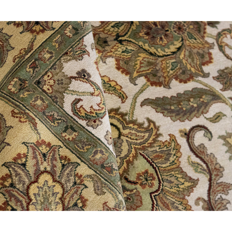 Hand Knotted Wool Oriental Area Rug in Grey