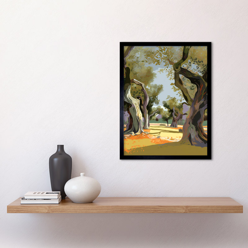 Masuda Mediterranean Landscape Of An Olive Tree Grove - Single Picture Frame Print