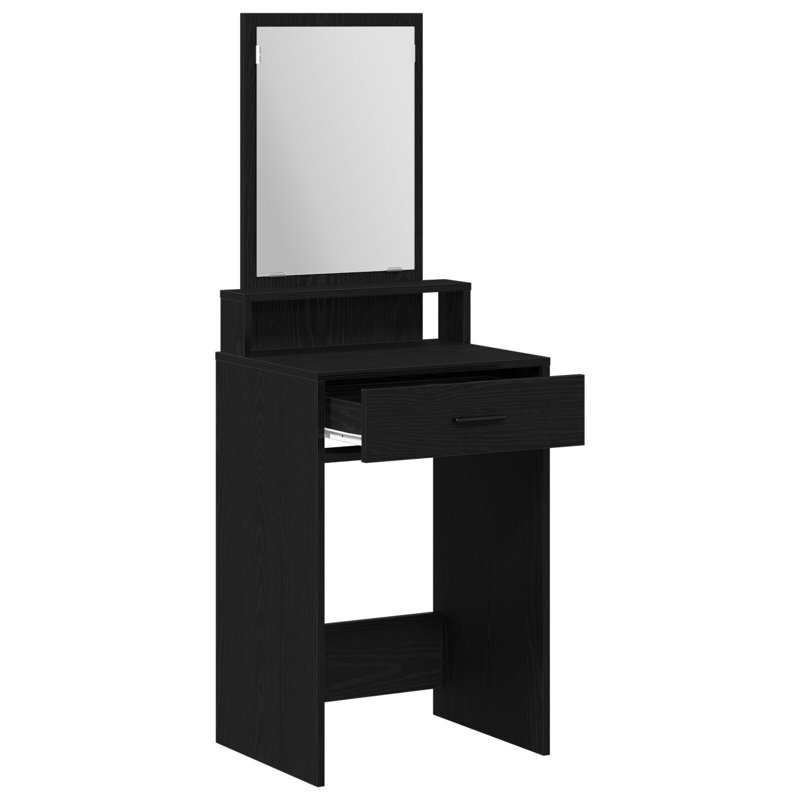 Engineered Wood, Mirror 50 X 41 X 140 Cm Mirror, Black Oak