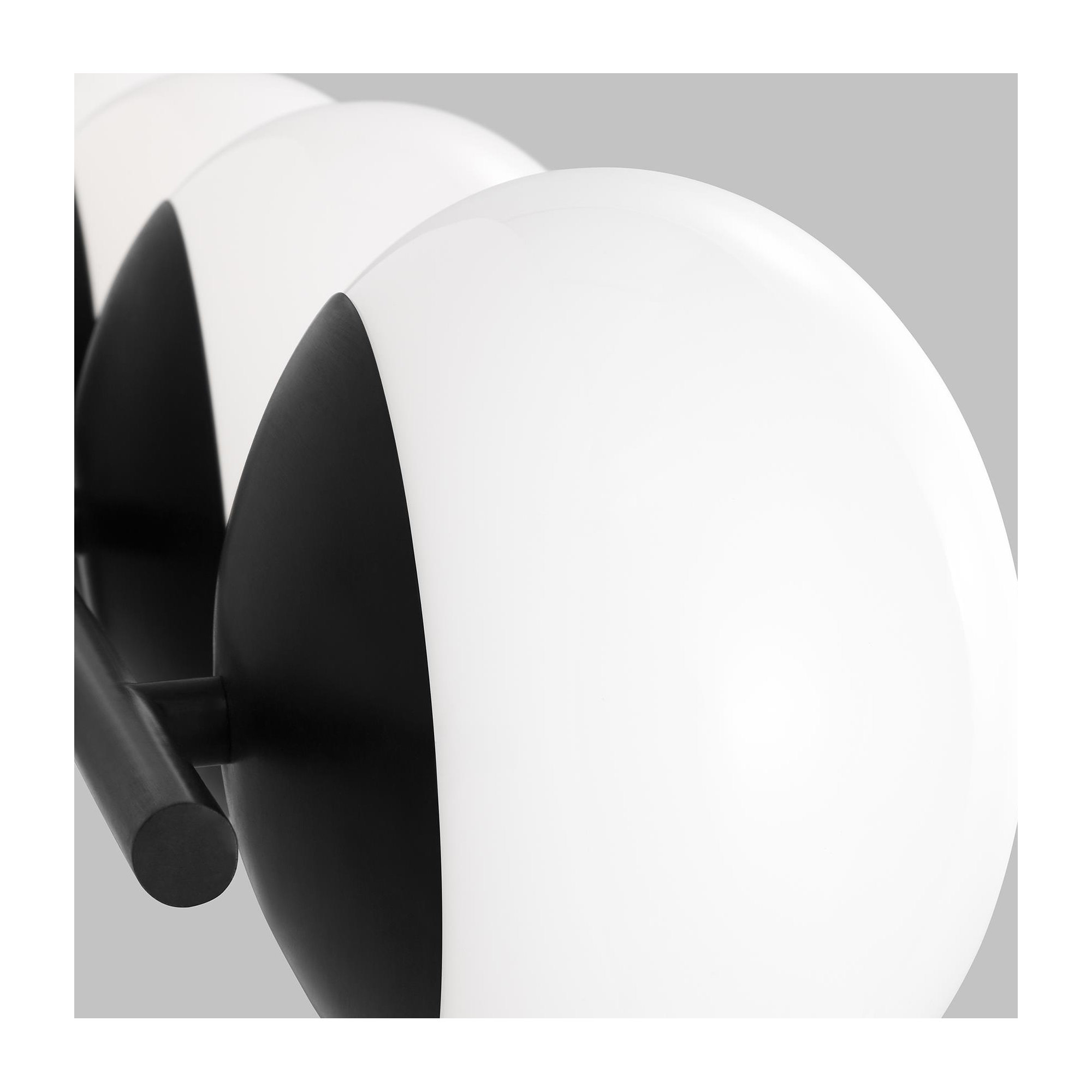Vibi 4-Light Dimmable Vanity Light with Glass Globe Shades , Aged Iron