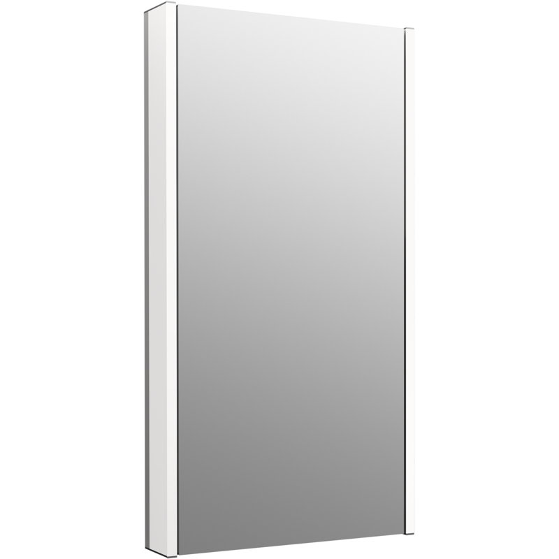 Maxstow Surface Mount Frameless Medicine Cabinet with LED Lighting, 40" H x 22" W x 3.87" D, Vertical
