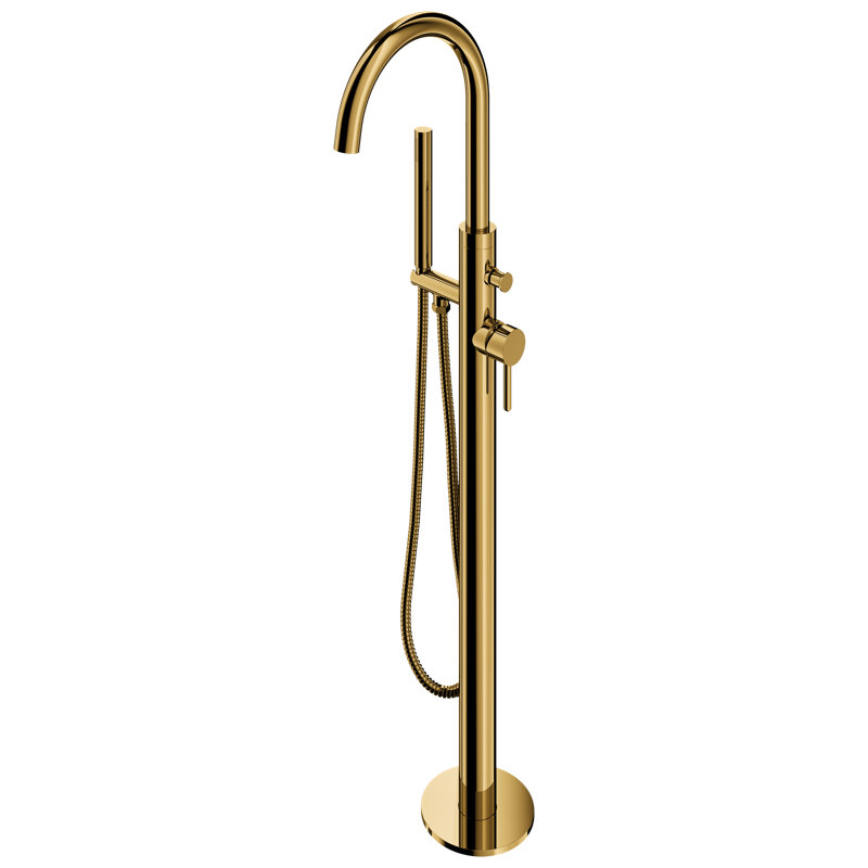 Alula 1 Handle Floor Bath Shower Mixer Bath Filler with Diverter