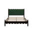 Base de lit plateforme en bois massif de style rétro Ines avec tête de lit tapissier en velours-991268192-991268221