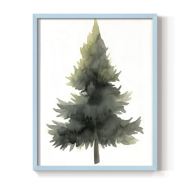 «Christmas Holiday Art» DCCCLxxx, reproduction encadrée - bois massif, H 11 po x l 9 po, Bleu