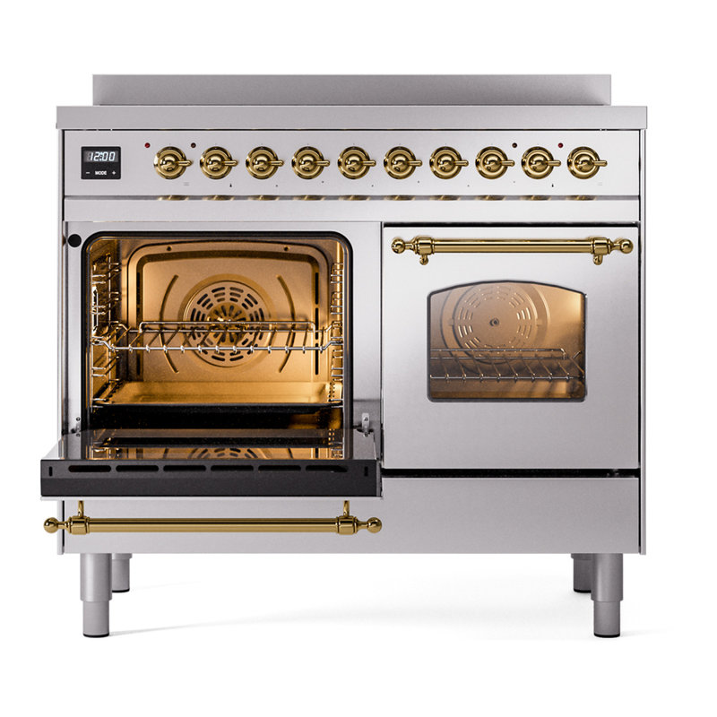 Cuisinière à induction 40 pouces avec 6 éléments à induction ILVE Nostalgie II Series (porte en verre)