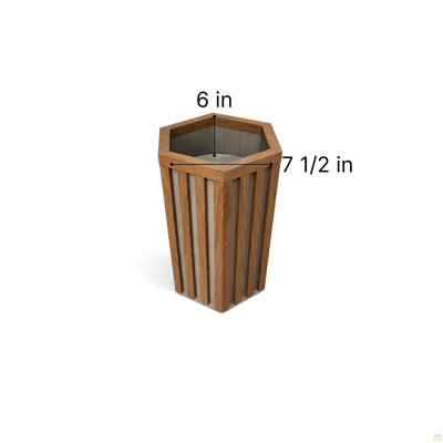 Pot à fleurs Hexagon Colonne SM - Brun cendré