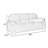 Hugh 80 Inch Sofa, Polyester, Soft Foam Cushioned, Solid Wood Frame