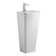 33" Tall Ceramic Rectangular Pedestal Bathroom Sink with Overflow