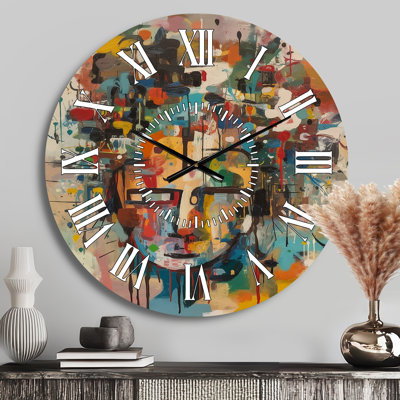 Abstract Face II - horloge murale