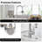 Spring Single-Handle Pull Down Sprayer Kitchen Faucet, Commercial High Goosenck Kitchen Sink Faucet In Brushed Nickel-115227898