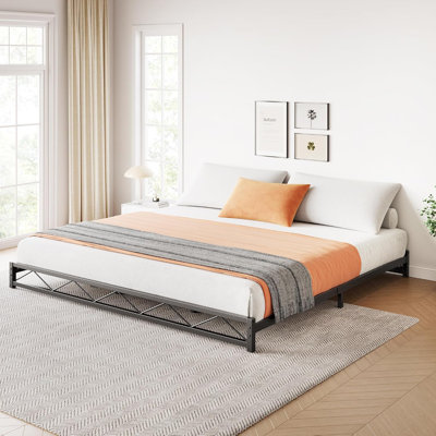 King Metal Bed – 6", Low Profile, Zigzag Steel Slats