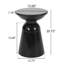 Table de bout d'extérieur en métal - grand, moderne en fer noir avec support stable, l 15,3 po x P 21,18 po, aucun assemblage requis-1532411450-1532411455