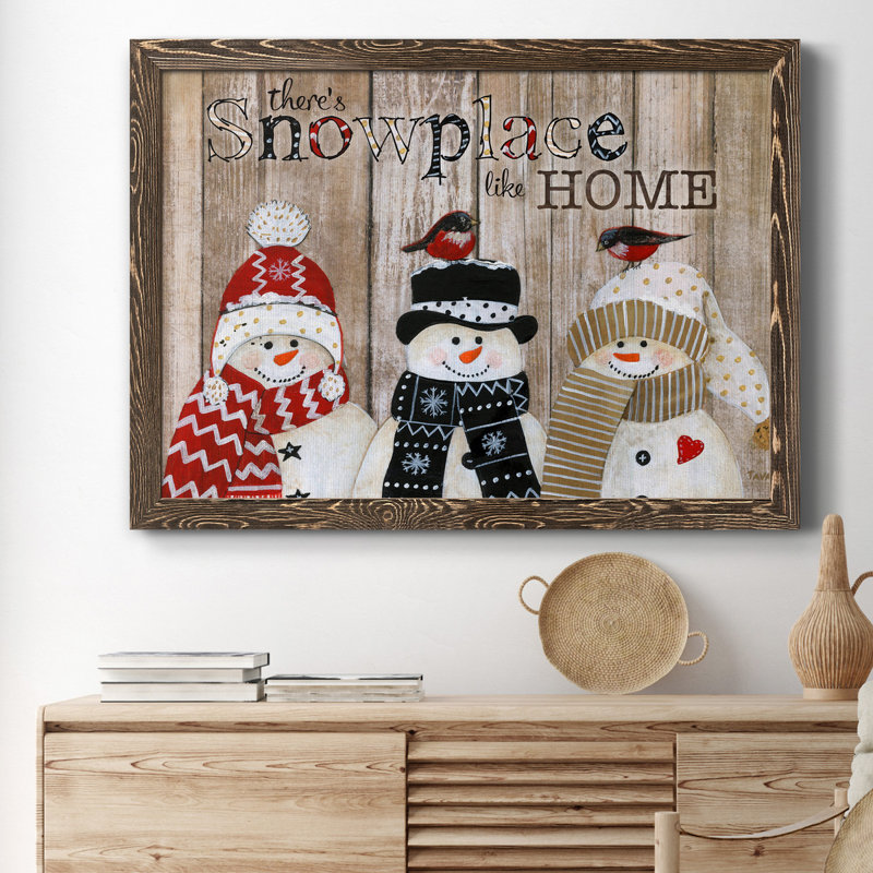 «Snowplace Like Home», reproduction d'impression sur toile, H 37,5 po x l 27,5 po x P 1,5 po, Noyer