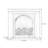 Cream white Solid Wood Freestanding Fireplace