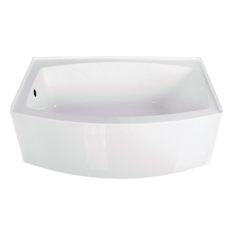 Aqua Eden 60" x 37" Alcove Soaking Bathtub, Left