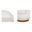 Chaise pivotante en sherpa Shearling avec base en bois