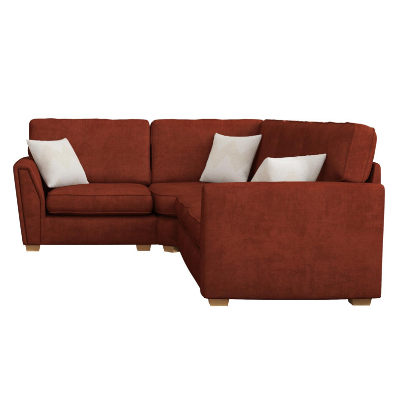 Wendleberry Corner with two seats, Fixed Back, Right Hand Facing, Olive Polyester