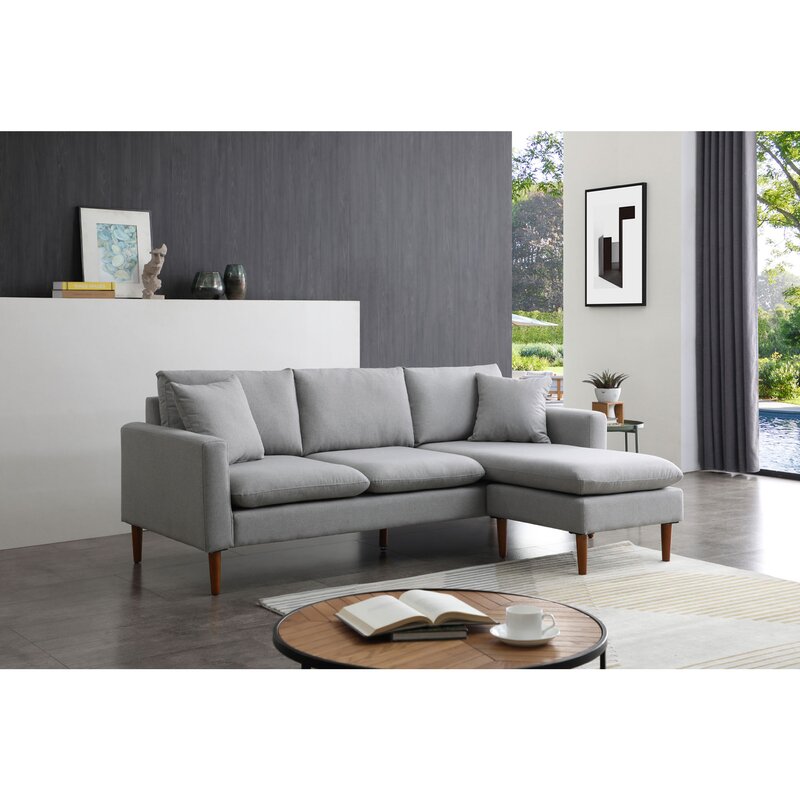 AllModern Jeni 2 - Piece Upholstered Sectional & Reviews | Wayfair