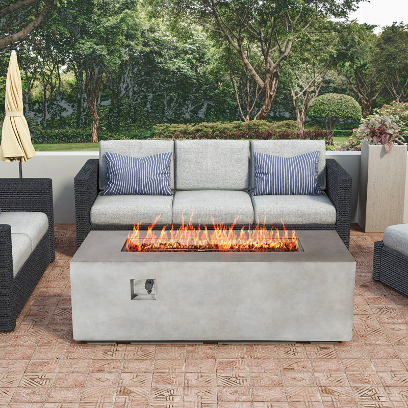 70.08'' x 24.02'' Rectangle Concrete Fire Pit Tool