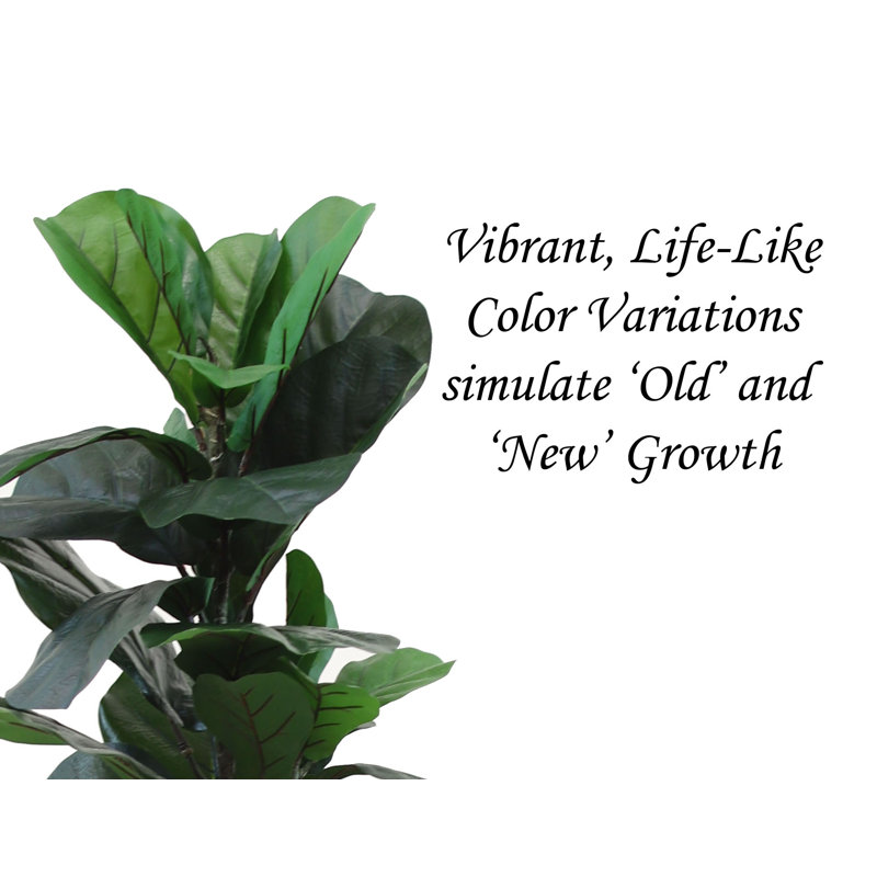 39'' Faux Fiddle Leaf Fig Tree in Pot