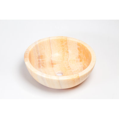 Lavabo de salle de bain vasque en pierre naturelle Isidro miel onyx