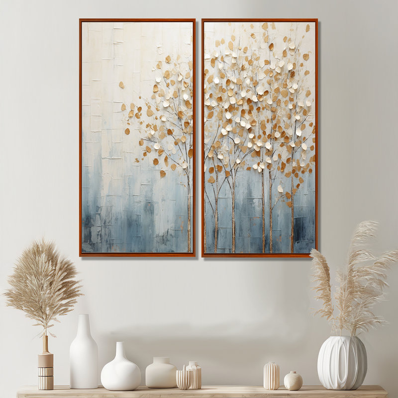 Graham - Beige, impressions d'art traditionnelles sur toile, 40" H x 40" W, Impression encadrée flottante, Brown
