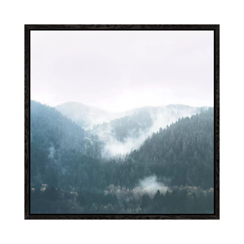 Landscape I Blue by Laura Marshall - Painting on Canvas, Black Framed, 93.98cm H x 93.98cm W x 3.81cm D