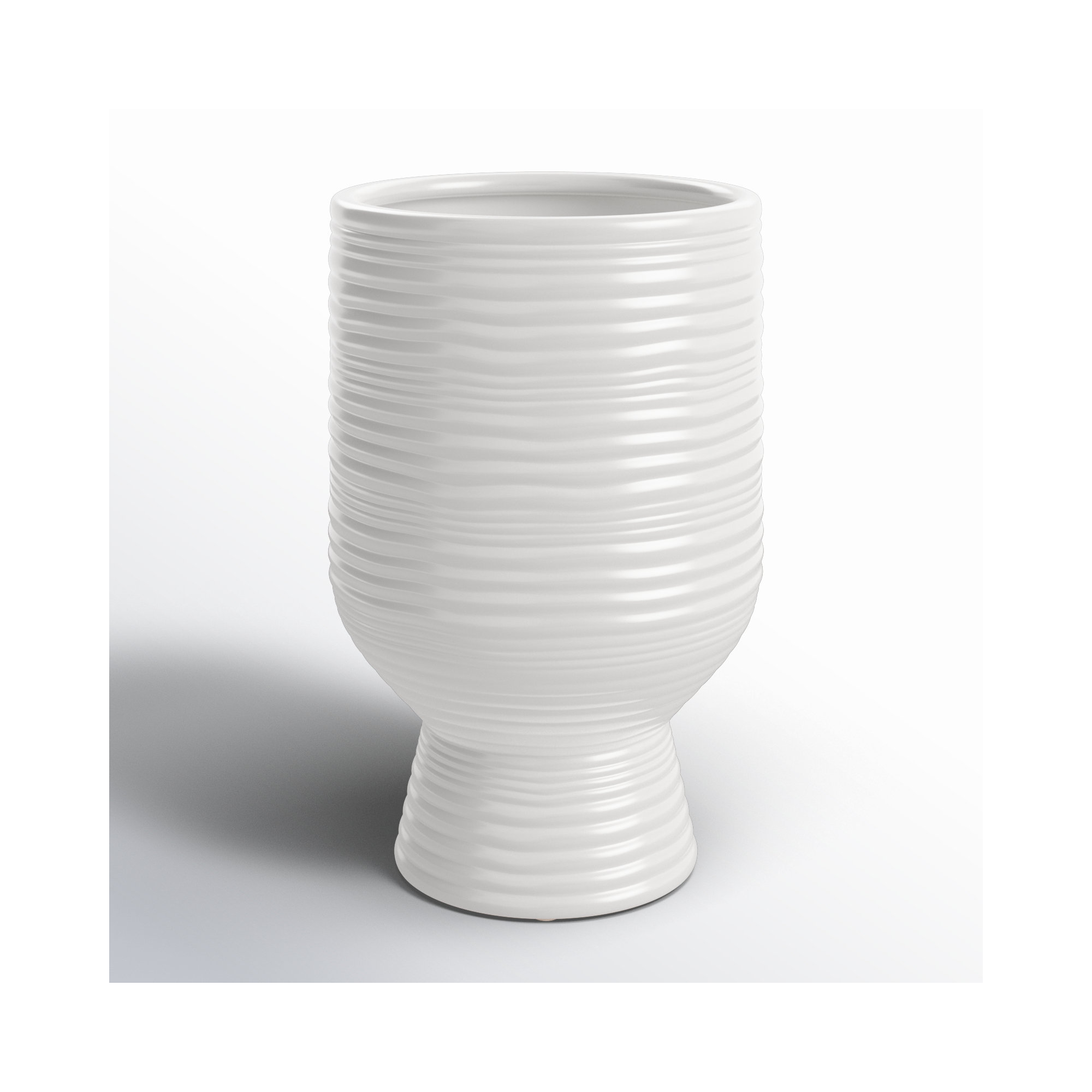 Canella Handmade Ceramic Table Vase, 7.7" H x 5" W x 5" D