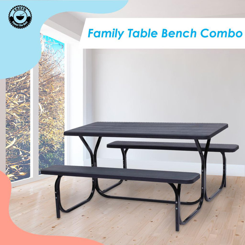 Eugenides 6 - Person 59'' Long Picnic Table Set