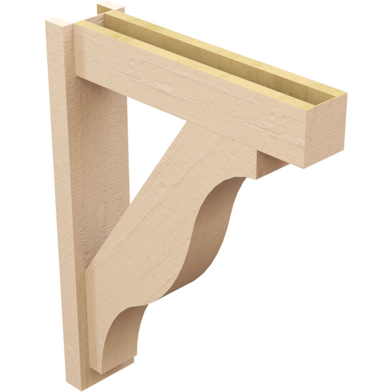 Bois de cèdre brut Funston Block TimberThane Perspector, brun clair apprêté, H 32 po x l 6 po x P 24 po