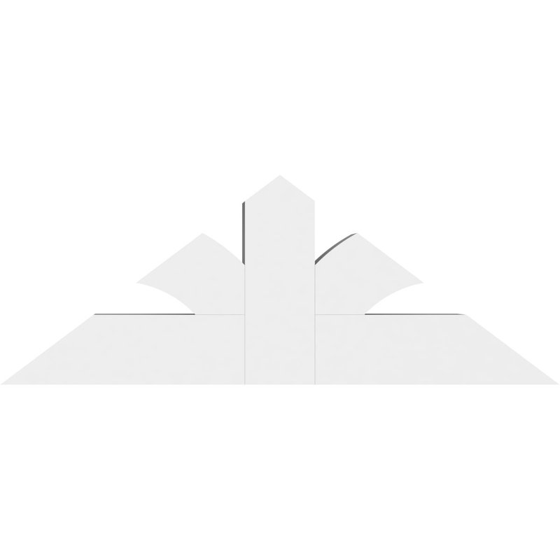 Support pour pignon en PVC de qualité architecturale Richland, H 18 po x l 48 po (pas: 9/12), P 6 po x F 6 po