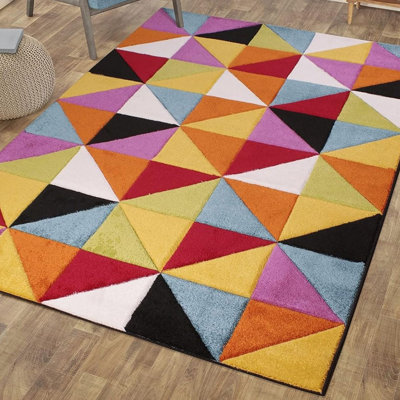 Geometric Machine Tufted 150cm X 80cm Area Rug