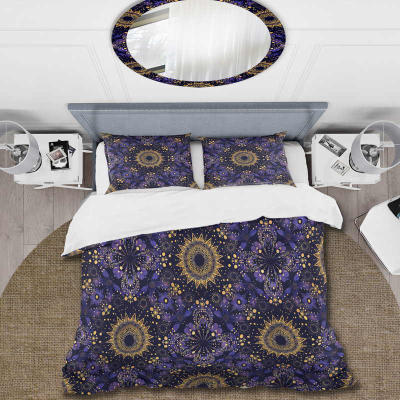 Ensemble de housse de couette Boho Mosaic I - Boho, Housse de couette simple et deux taies décorative