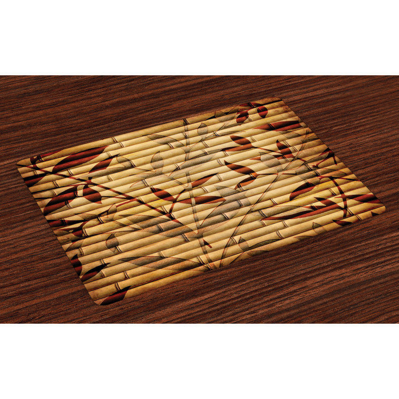 Deleo Bamboo Leaves Bohemian Placemat