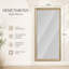 Miroir de plancher pleine longueur CUFEFI moderne à cadre en PS pour chambre à coucher, salon et entrée