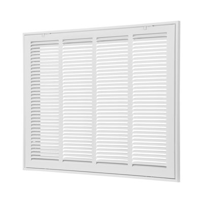 Couvercle de conduit d'air en acier blanc avec grille de retour 24 x 18 pouces avec conception rabattable pour ventilation CVC