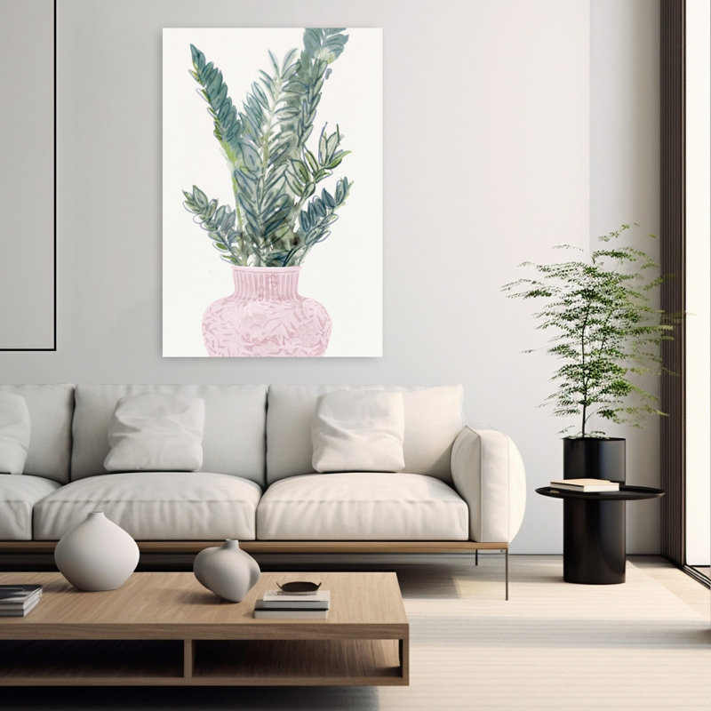 Providence palm 1, art contemporain abstrait, H 60 po x l 40 po