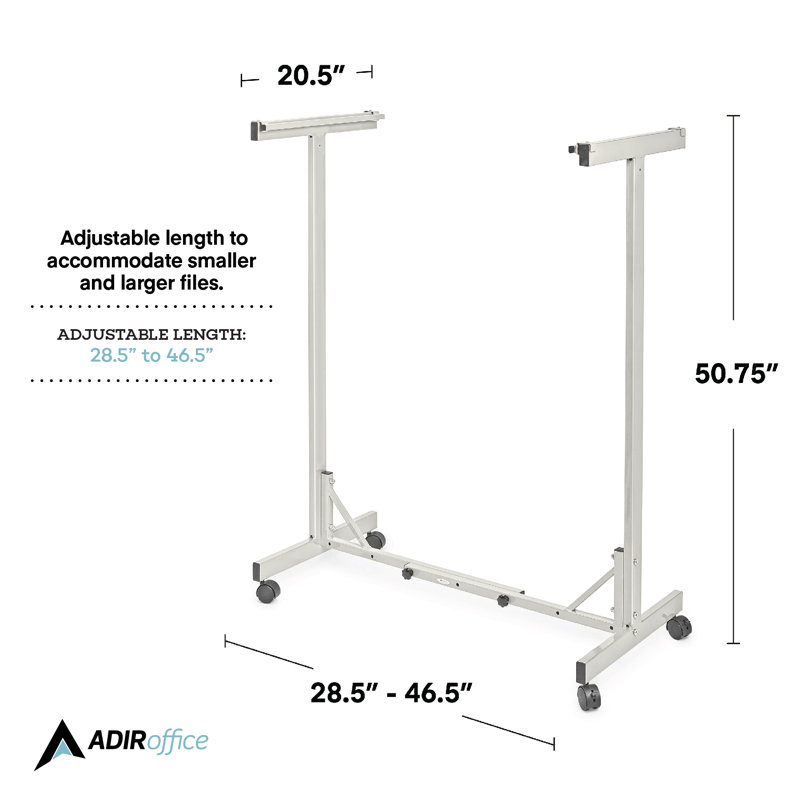 Gray Expandable Mobile Blueprint Plan Center with Steel Frame