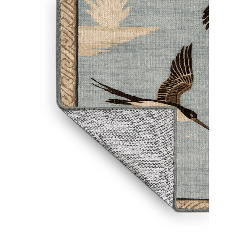  Tapis lavable Coastal Birds, Carré 5 pi