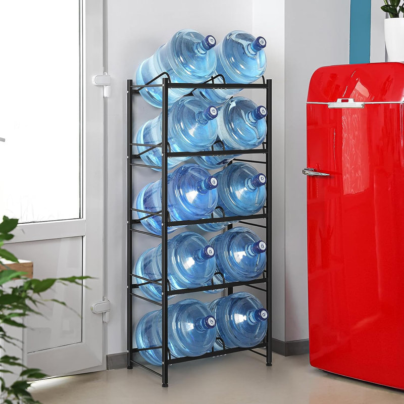 25.6'' W Metal Shelving Unit, Black