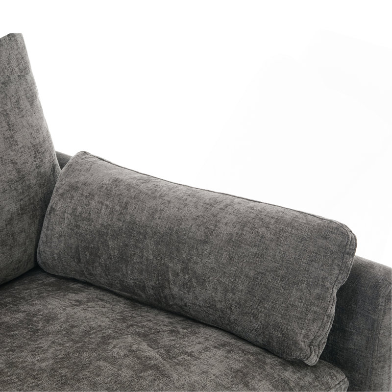 68,1 po Canapé-lit rembourré Cozy surdimensionné Comfy Comfy Cloud Canapé Double, Gris