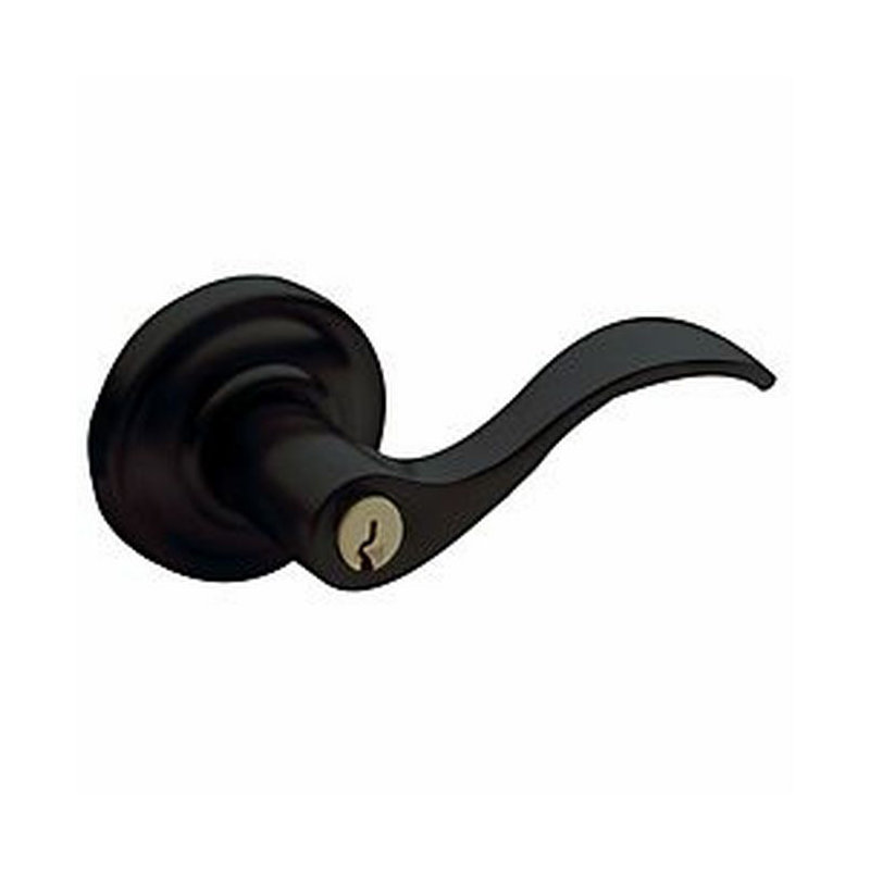 Wave Full Dummy Door Lever, Yes, Distressed Oil Rubbed Bronze