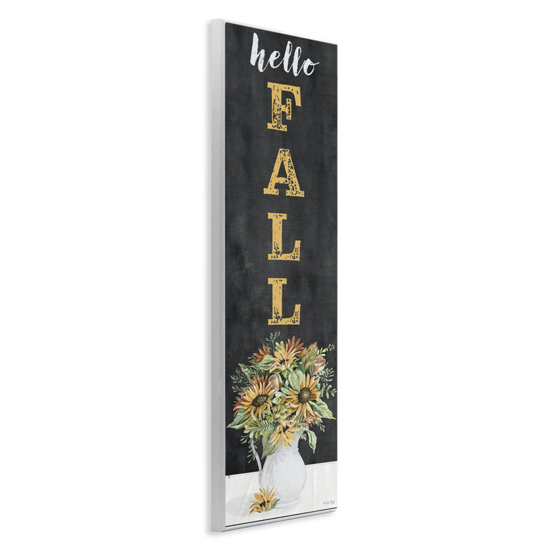 Plaque murale Hello Fall Sunflower Bouquet, design par Cindy Jacobs