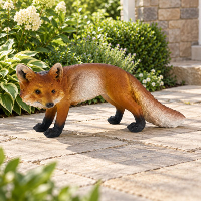 Red Fox Garden Statue