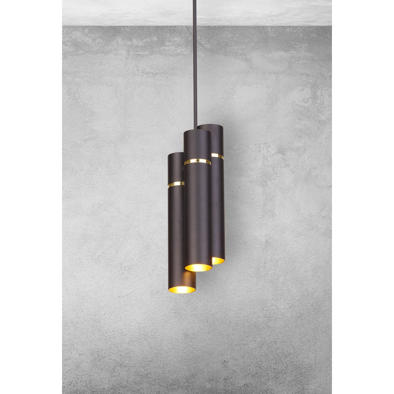 Lynx 6 - Light Black Cylinder Pendant